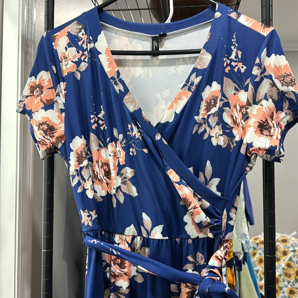 Blue Floral Maxi Dress